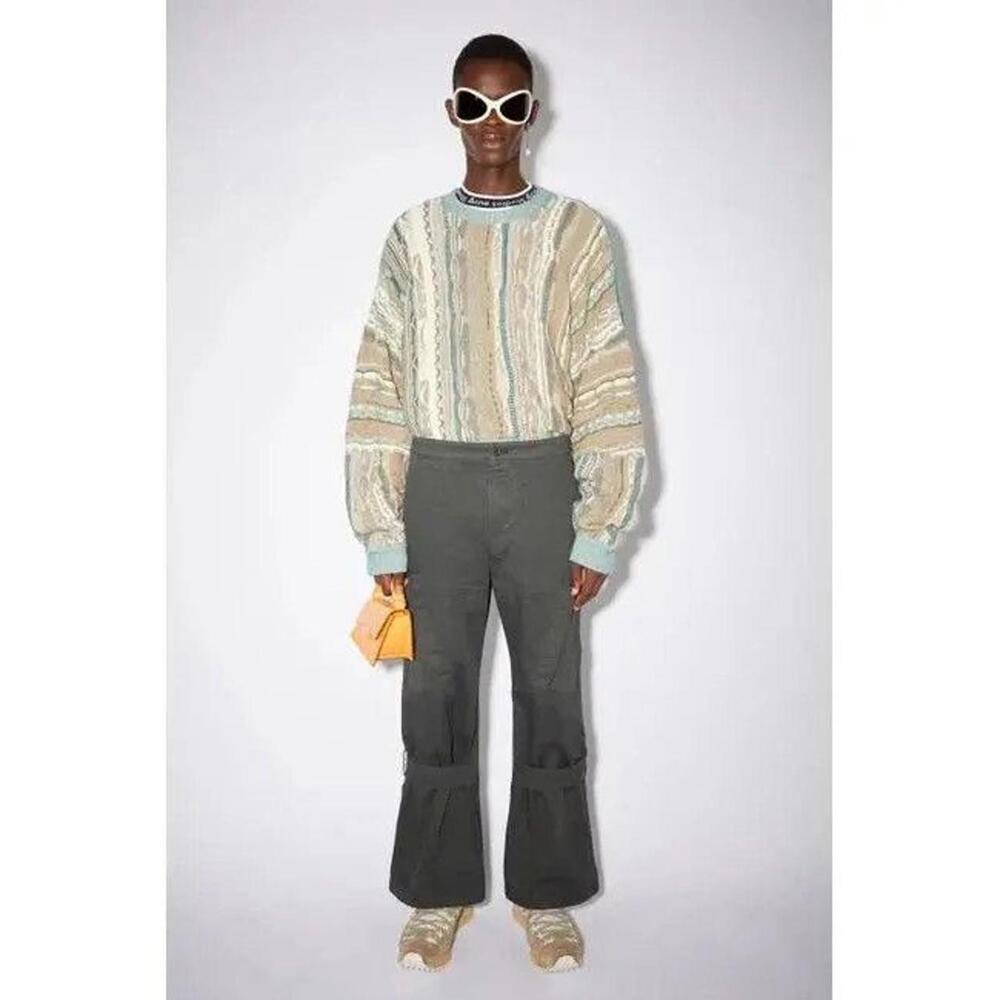 Acne Studios Chevron Cargo Pants Anthracite Grey sz 48